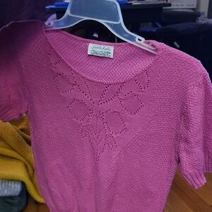 Cozy Knit Pink Crew Neck Sweater for Women